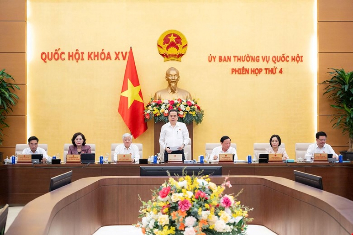 Chủ tịch Quốc hội Trần Thanh Mẫn phát biểu khai mạc Phiên họp. Ảnh: quochoi