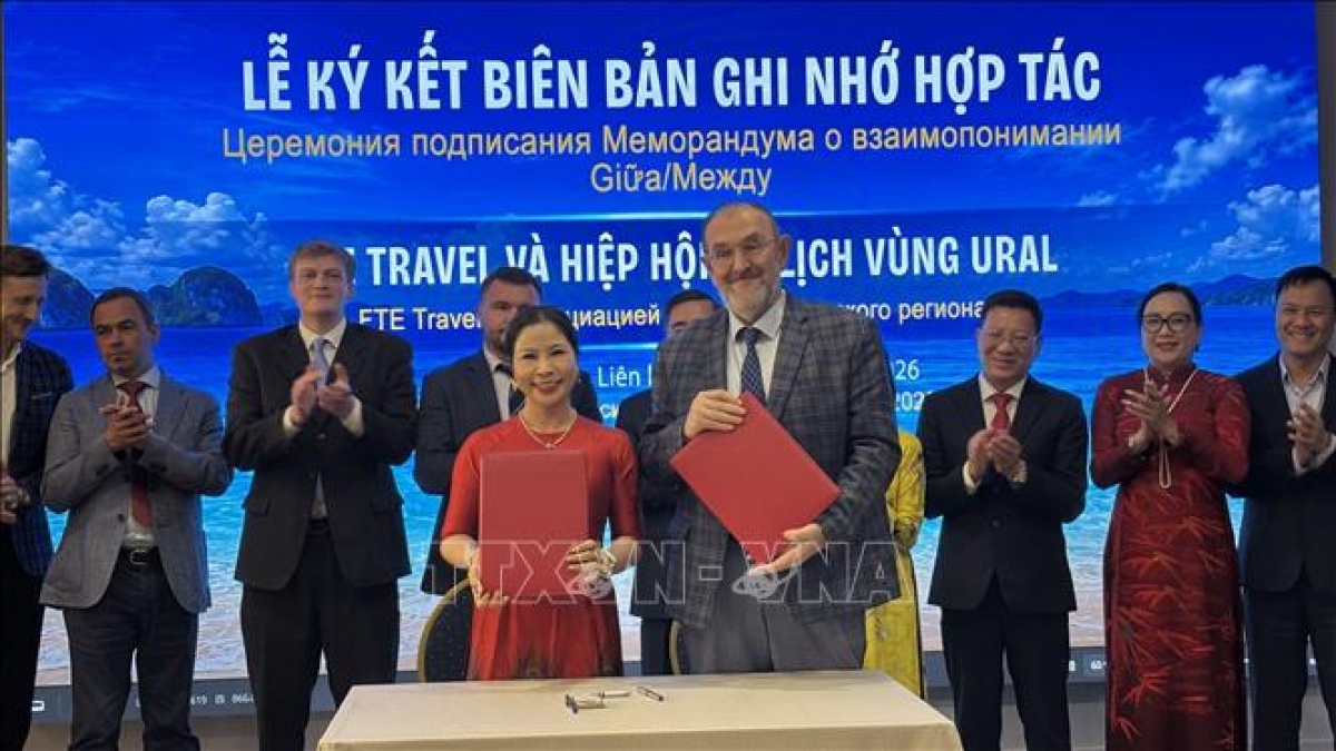 Doanh nghiệp hai bên ký MoU tại Hội nghị. Ảnh: TTXVN