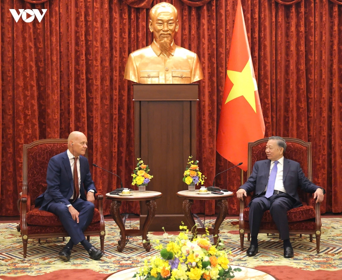 Tổng Bí thư, Chủ tịch nước Tô Lâm tiếp Đại sứ Vương quốc Hà Lan tại Việt Nam Kees van Baar. Ảnh: Văn Hiếu/VOV