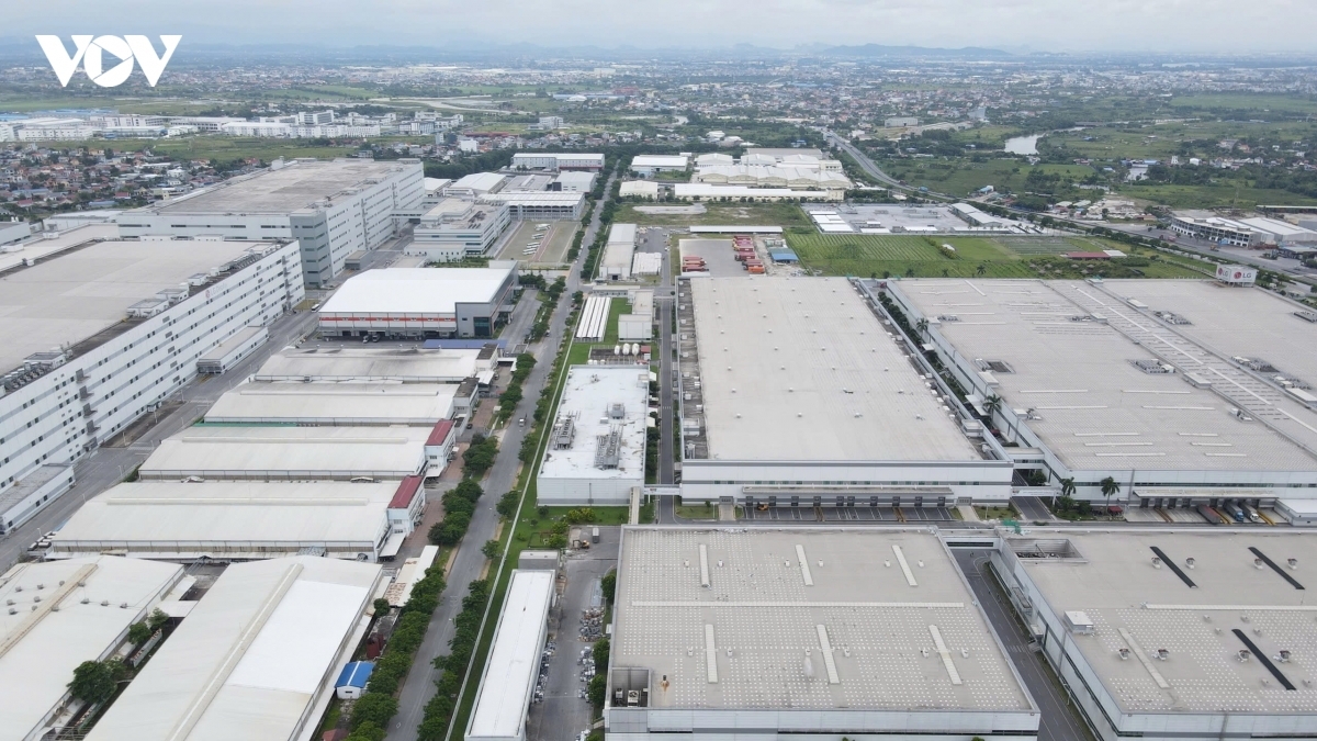 ハイフォン市には多くの工業団地が建設されている（写真:VOV)​​​​​
