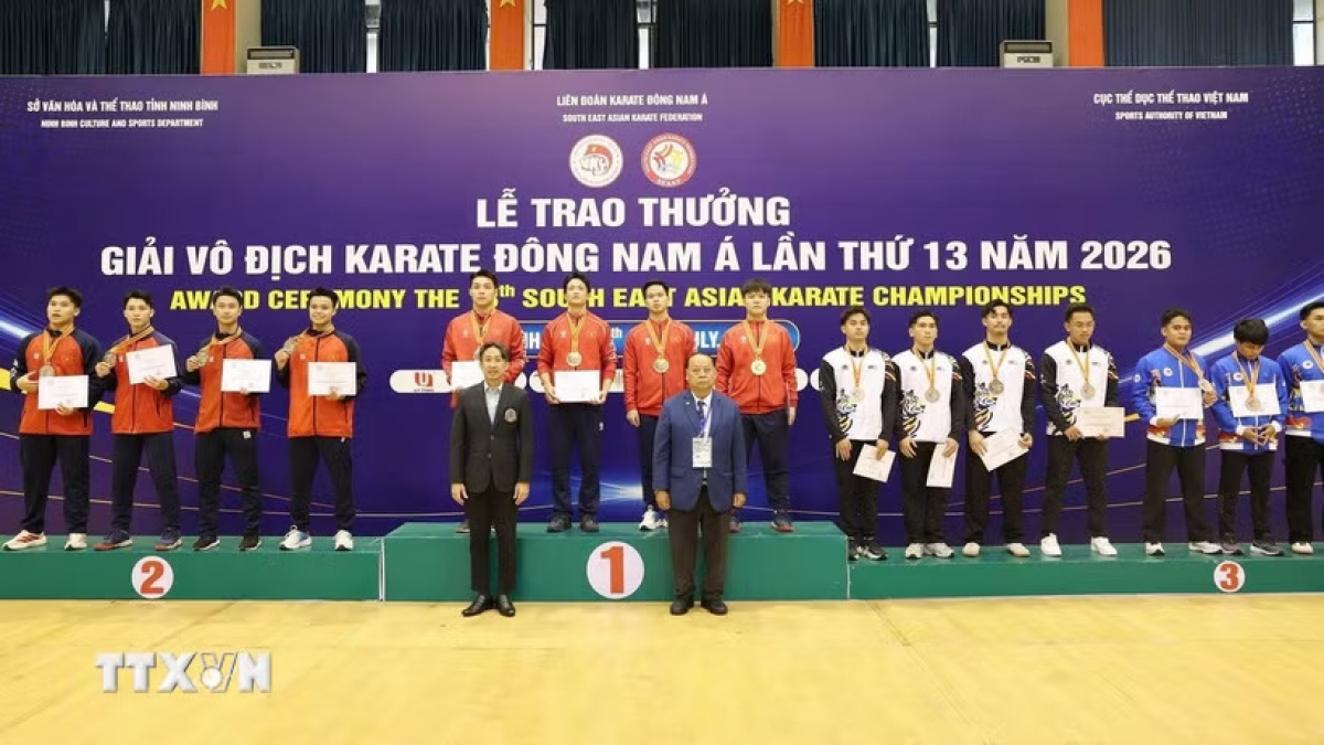 เวียดนามคว้าเจ้าเหรียญทองในการแข่งขันคาราเต้ชิงแชมป์อาเซียนปี 2026 (VNA)