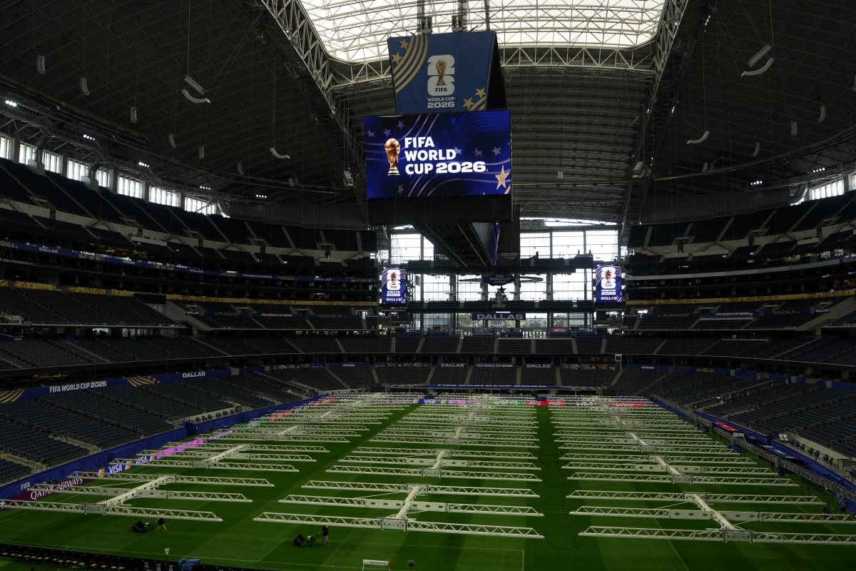 Sân vận động Dallas trước trận bán kết giữa Pháp và Tây Ban Nha tại Giải vô địch bóng đá thế giới FIFA 2026 ở Arlington, Texas, Mỹ, ngày 12/7/2026. Ảnh: REUTERS/Leonardo Benassatto