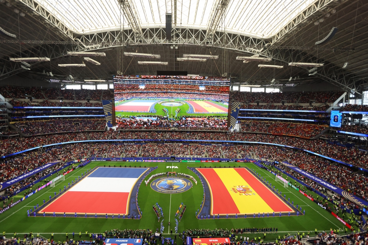 A panorama view prior to the FIFA World Cup 2026 semifinal between France and Spain at Dallas Stadium in Arlington, Texas, the US, on July 14, 2026. (Photo: Reuters/Tim Heitman)