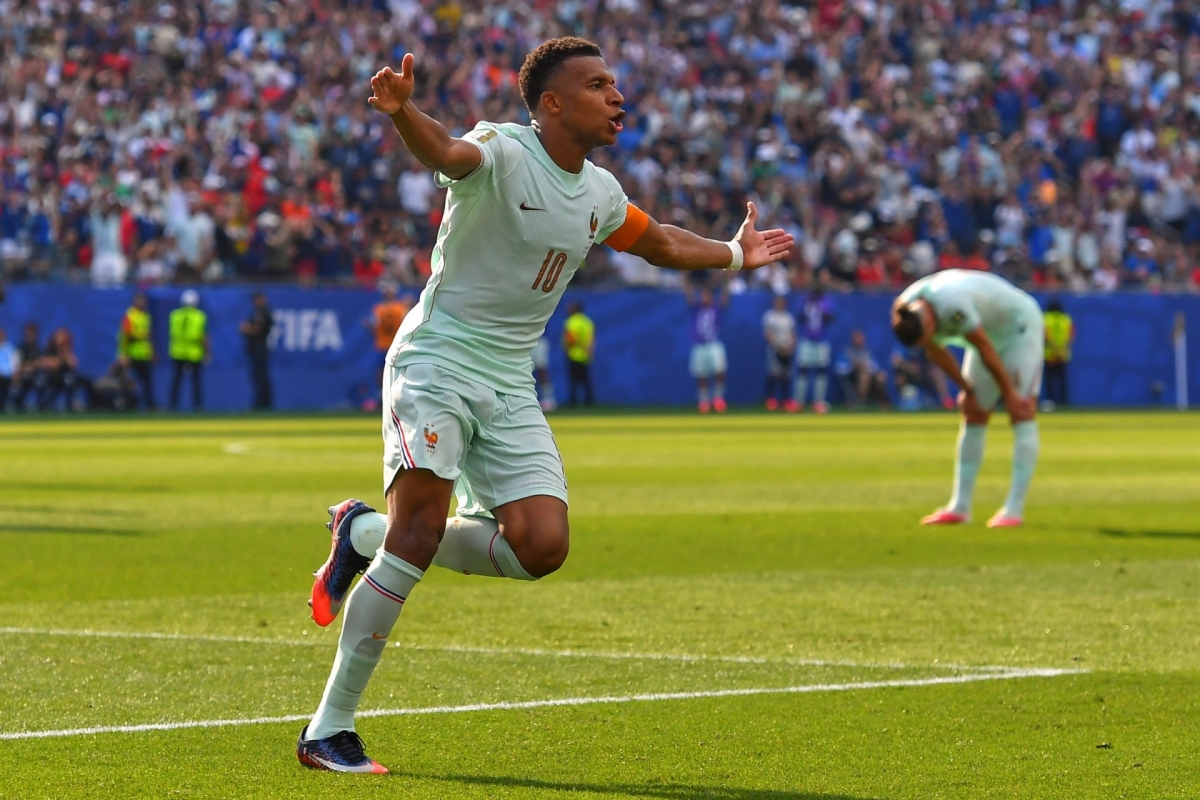 Penyerang Kylian Mbappe (Prancis). Foto: AP