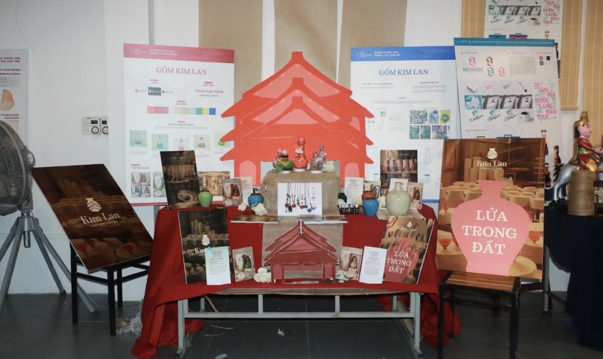 Không gian thiết kế sáng tạo của nhóm sinh viên trưng bày tại sự kiện Re:Craft 2026. Ảnh: Ban tổ chức