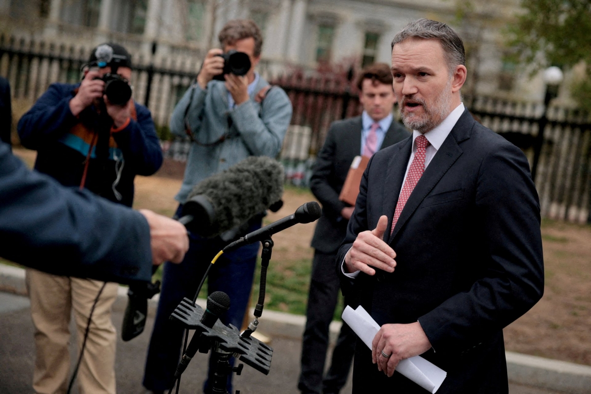US Trade Representative Jamieson Greer speaks with reporters at the White House in Washington, DC, US, on April 2, 2026. (Photo: REUTERS/Evan Vucci)