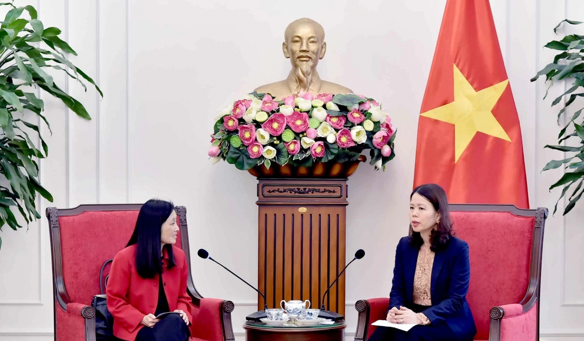 Deputy Minister of Foreign Affairs Nguyen Minh Hang receives US Ambassador Jennifer Wicks, Hanoi, July 23, 2026. (Photo: baoquocte.vn)