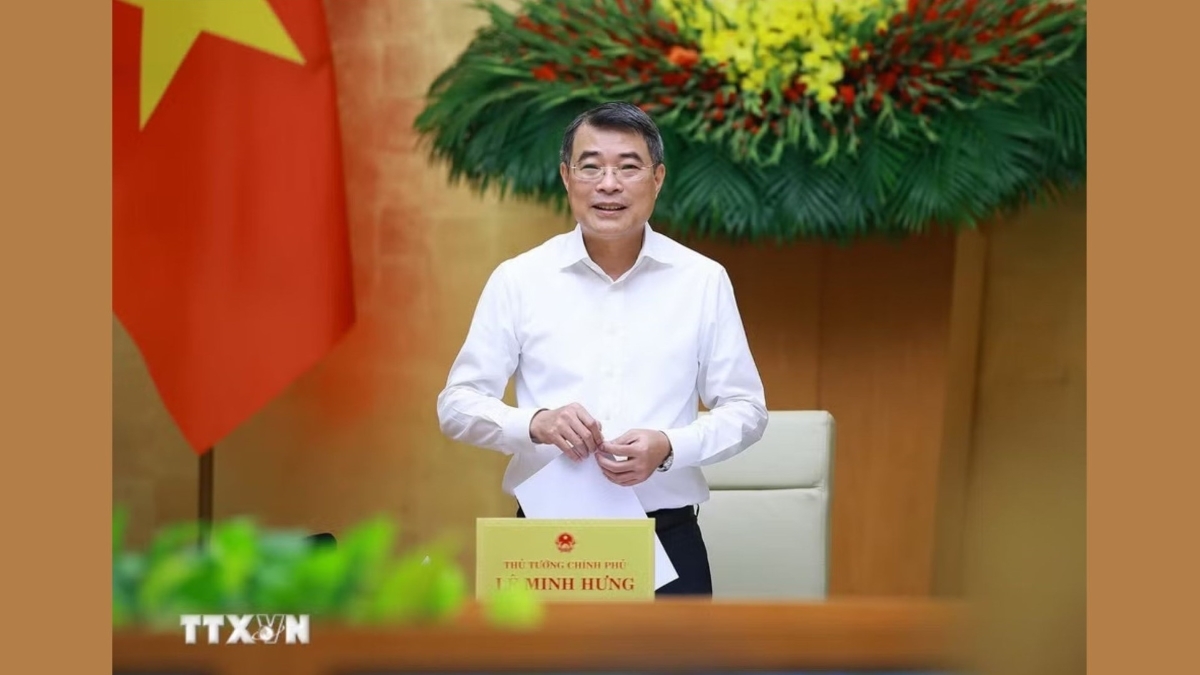 Thủ tướng Chính phủ Lê Minh Hưng nhấn mạnh ưu tiên hàng đầu là tiếp tục giữ vững ổn định kinh tế vĩ mô, kiểm soát lạm phát, bảo đảm các cân đối lớn của nền kinh tế và củng cố niềm tin của thị trường. Ảnh: Dương Giang/TTXVN
