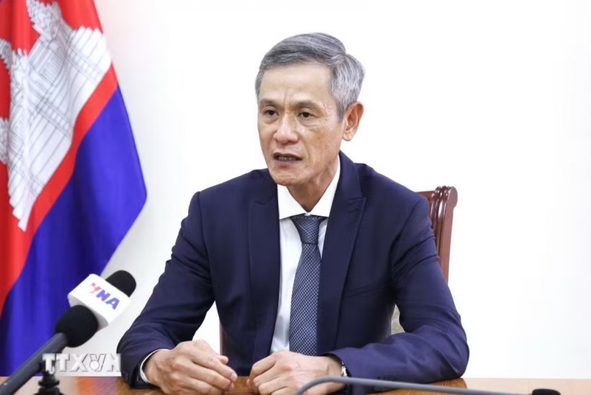 Đại sứ Việt Nam tại Vương quốc Campuchia Nguyễn Minh Vũ. Ảnh: Quang Anh/TTXVN