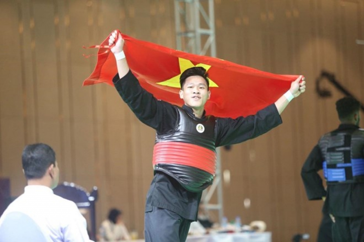 Der vietnamesische Pencak-Silat-Athlet Nguyen Tan Sang. (Foto: Thanh Vu/laodong.vn)