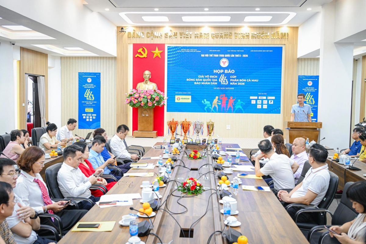 Blick auf die Pressekonferenz über das Turnier. (Foto: bvhttdl.gov.vn)