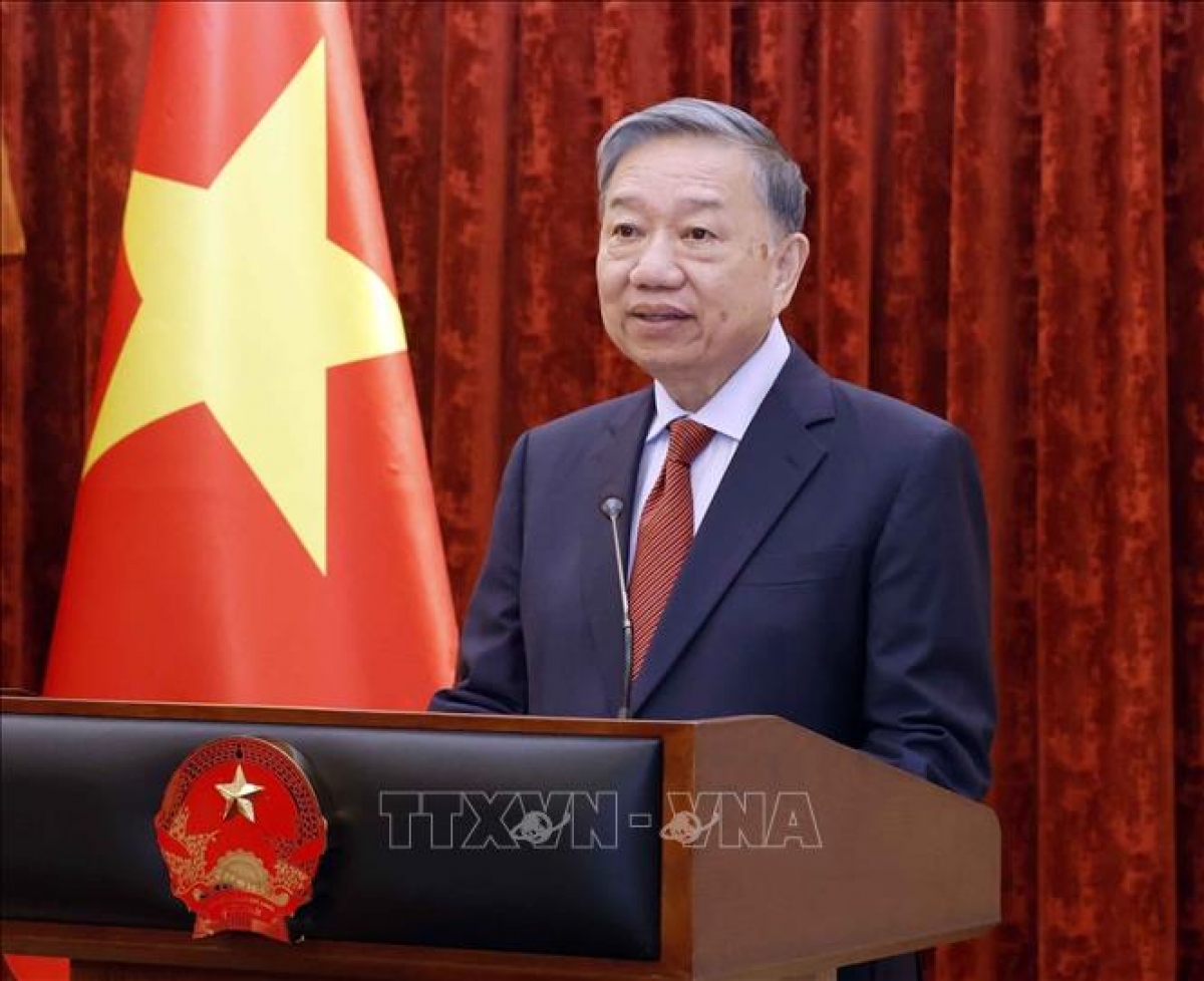 Tổng Bí thư, Chủ tịch nước Tô Lâm phát biểu tại buổi lễ. Ảnh: Thống Nhất/TTXVN