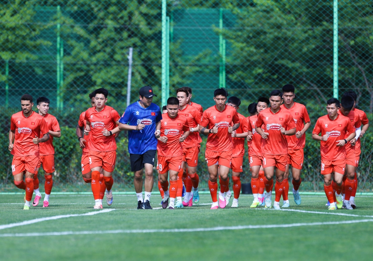 Die vietnamesische Nationalmannschaft befindet sich derzeit in einer Trainingsreise in Südkorea. (Foto: VFF)