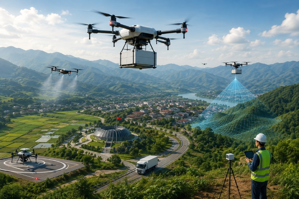 奠边省率先挖掘低空经济潜力，确定部署6000架左右无人机飞行