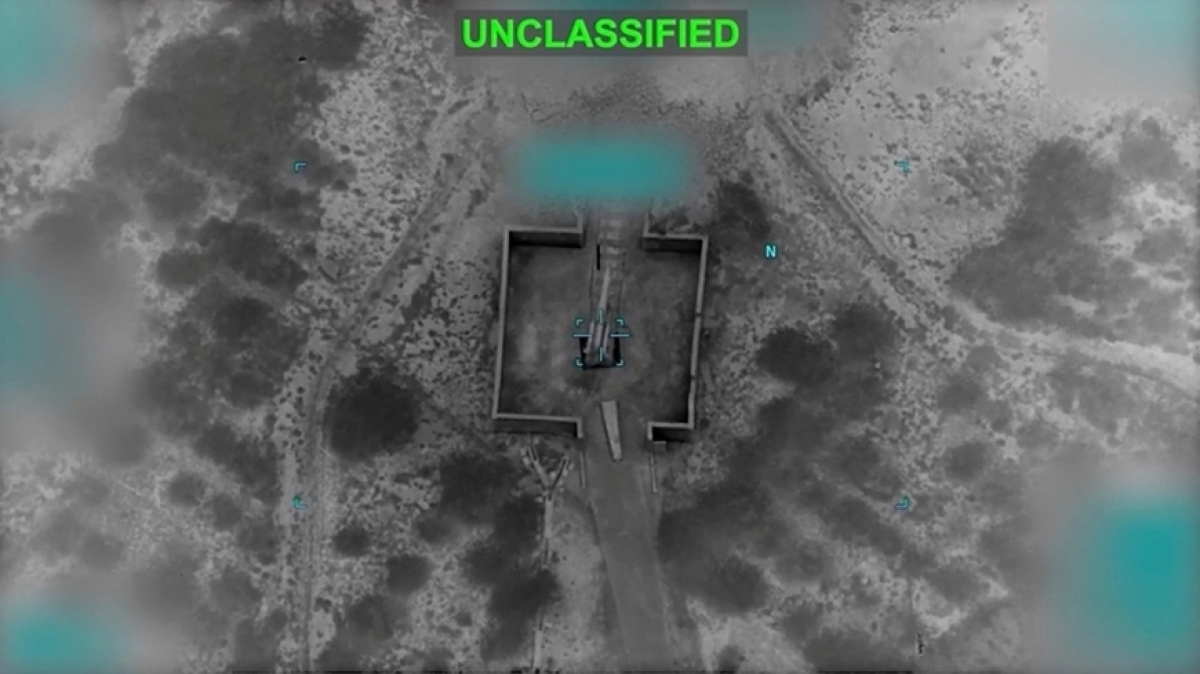 Gambar serangan militer AS terhadap sebuah lokasi di Iran. Foto: Komando Pusat AS (CENTCOM)