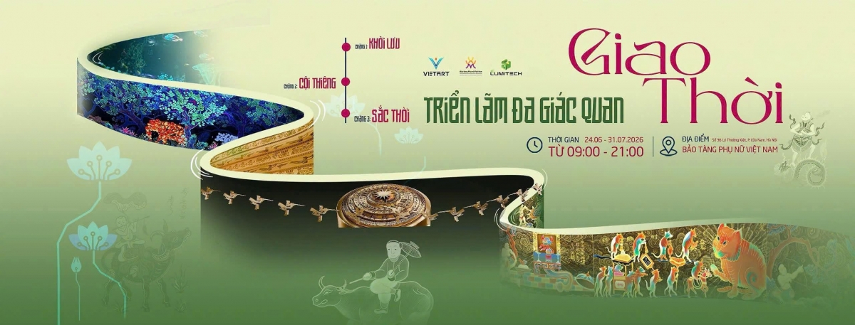 '교차의 시간(Giao Thời)' 몰입형 전시회 포스터 (사진: https://hanoigrapevine.com)