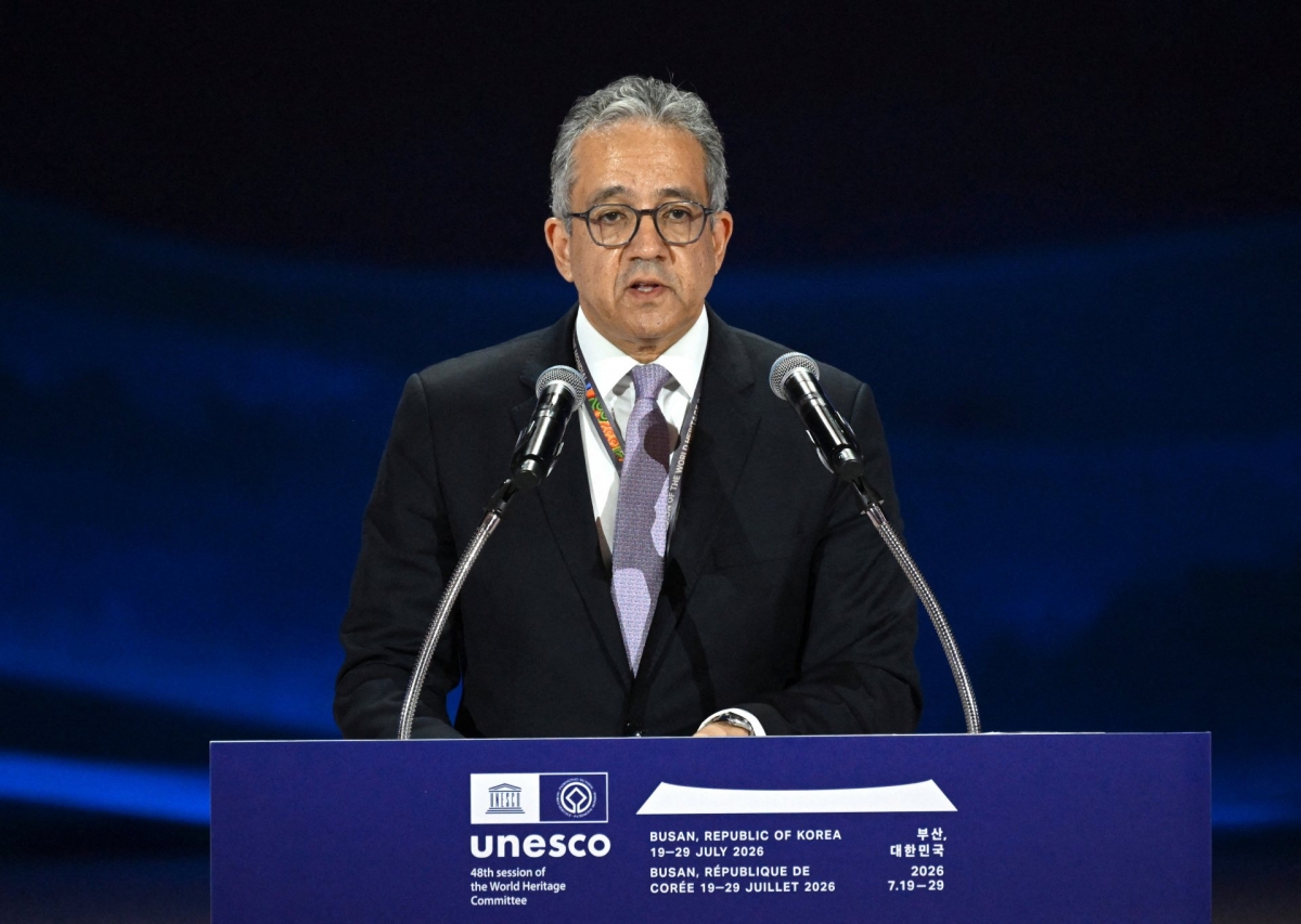 Direktur Jenderal UNESCO, Khaled El-Enany. Foto:JUNG YEON-JE via REUTERS
