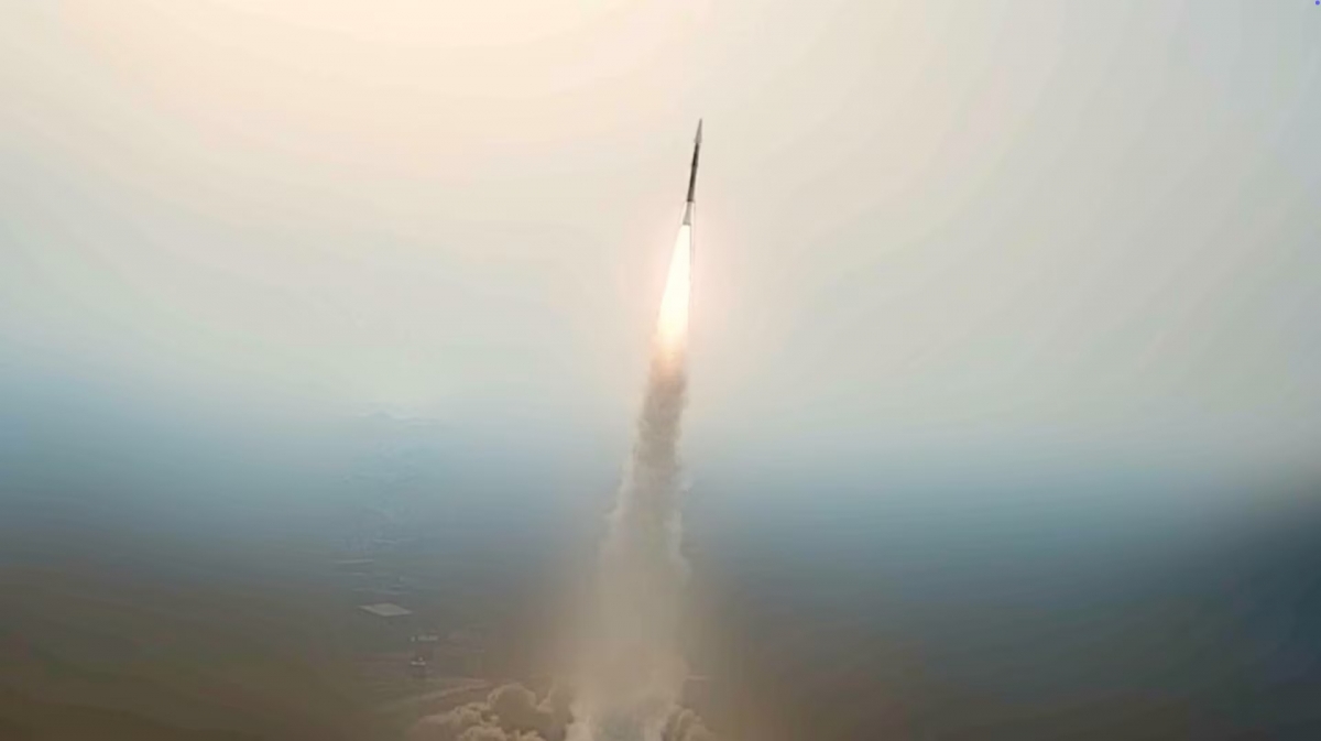 An Iranian missile was launched from an unspecified location. Screenshot from video released July 21, 2026. (Photo: WANA Via Pool/WANA via REUTERS)