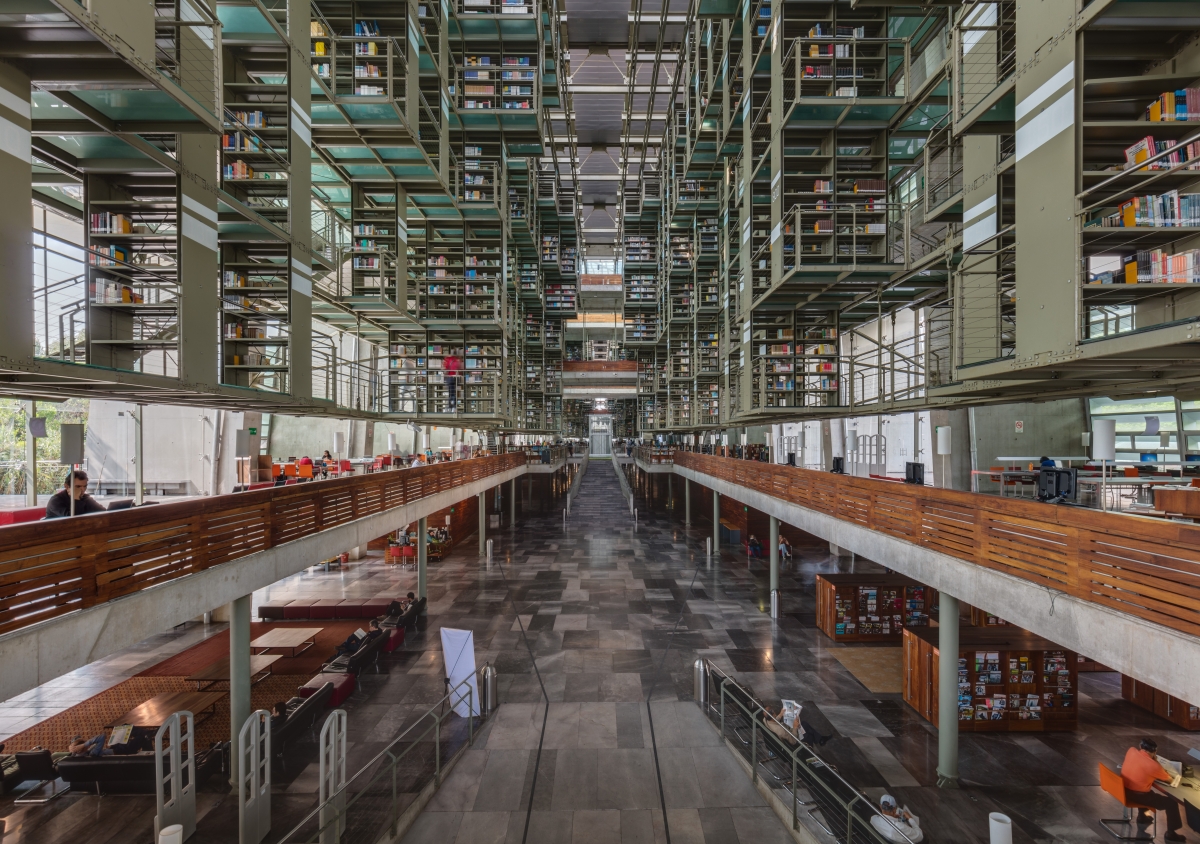 La Biblioteca Vasconcelos, en La Ciudadela, México. Foto: IMER 