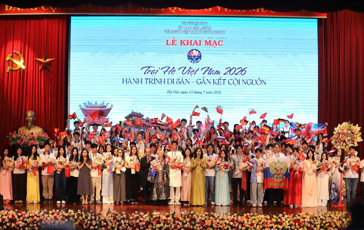 Chương trình Trại hè Việt Nam 2026 diễn ra từ ngày 12 - 25/7, với sự tham gia của hơn 100 thanh niên, sinh viên người Việt Nam ở nước ngoài đến từ 32 quốc gia và vùng lãnh thổ. Ảnh: Đức Anh/VOV5