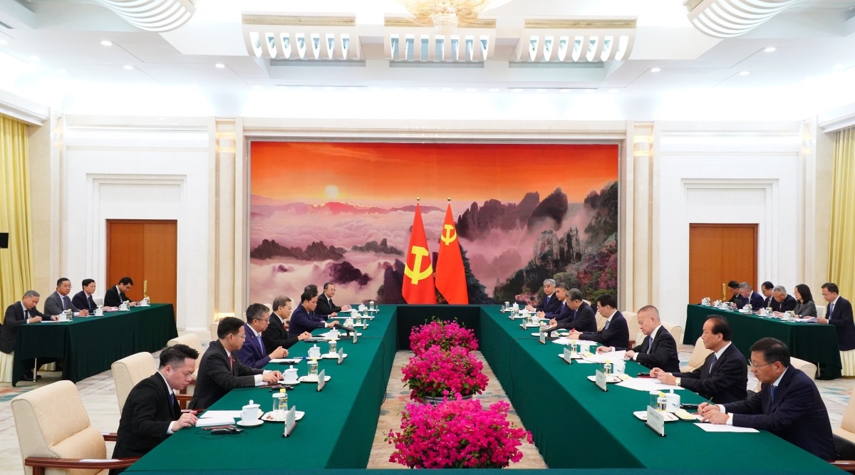 Pertemuan tersebut (Foto: Trung Kien/VOV-Beijing)