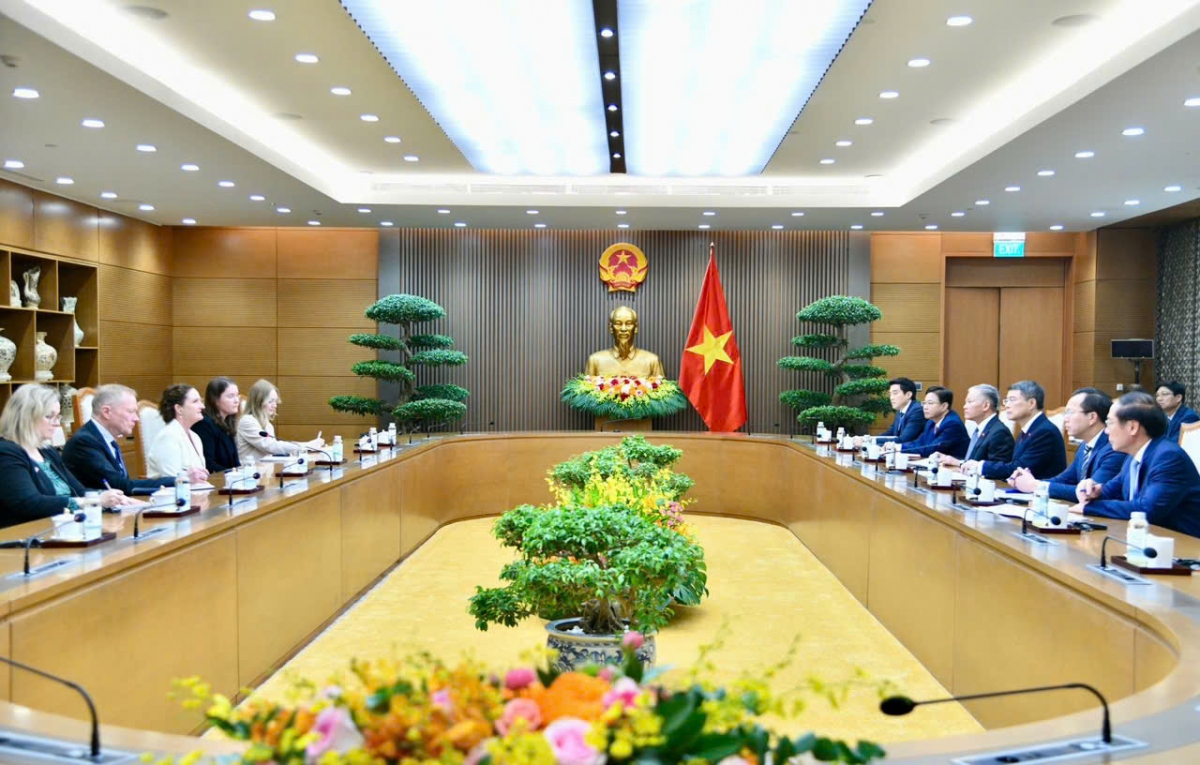 Quang cảnh buổi tiếp. Ảnh: Lại Hoa/VOV