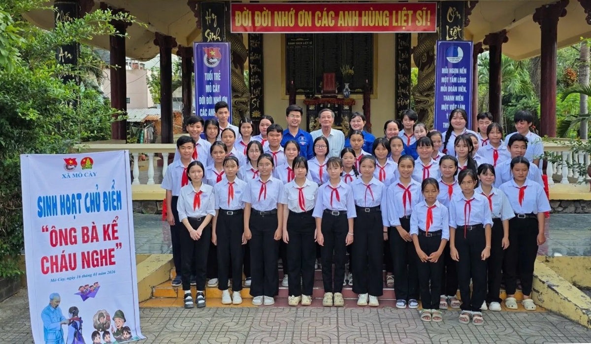 青少年を対象とした伝統教育を強化している（写真: Thạch Trà Vinh/VOV）