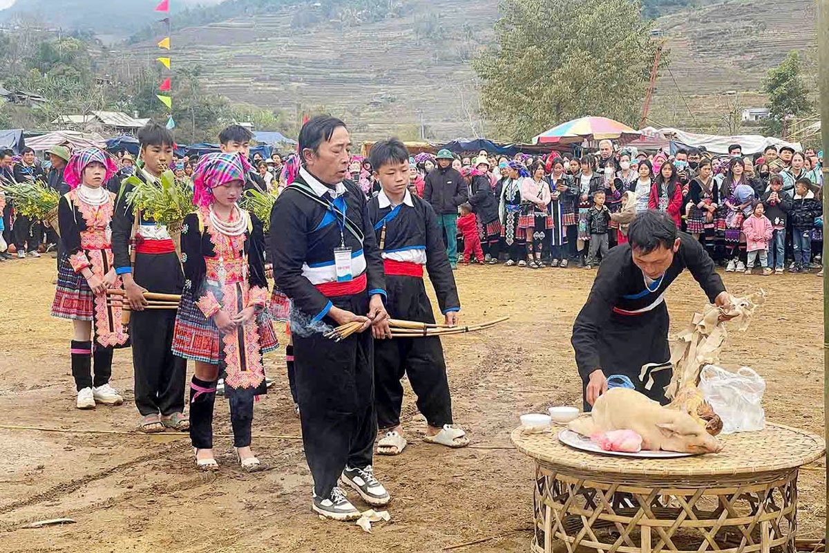 "Khèn" Mông merupakan jiwa dalam seluruh festival musim semi masyarakat Mong di Lai Chau. Foto: Khac Kien/VOV