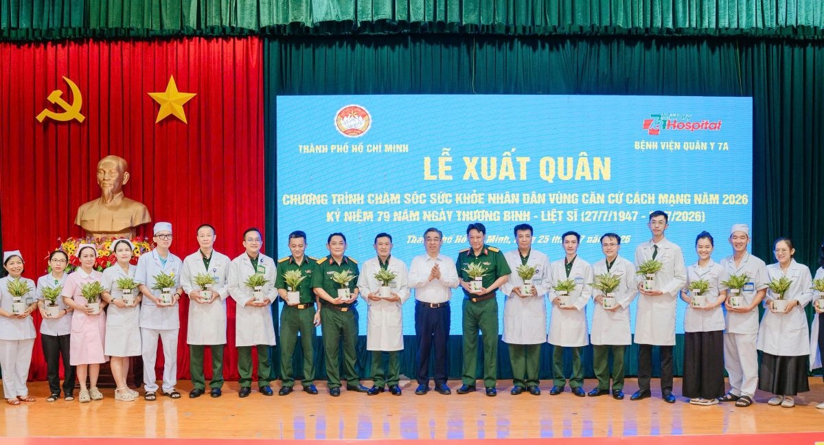 The launching ceremony of the health check-up program for people in former revolutionary bases in Ho Chi Minh City. (Photo: Ngoc Xuan/VOV-Ho Chi Minh City)