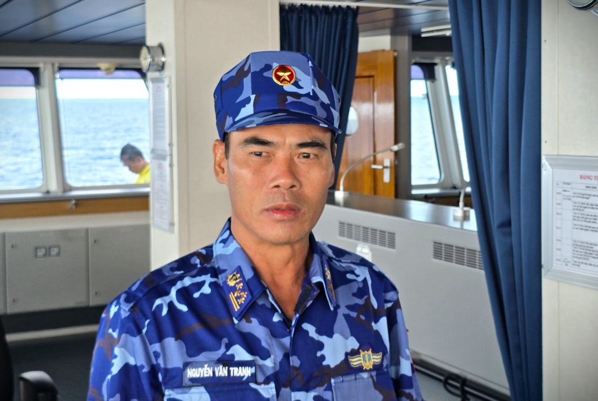 Đại tá Nguyễn Văn Tranh, Phó Tư lệnh Pháp luật, Vùng Cảnh sát biển 4. Ảnh: Trần Hiếu/VOV-ĐBSCL