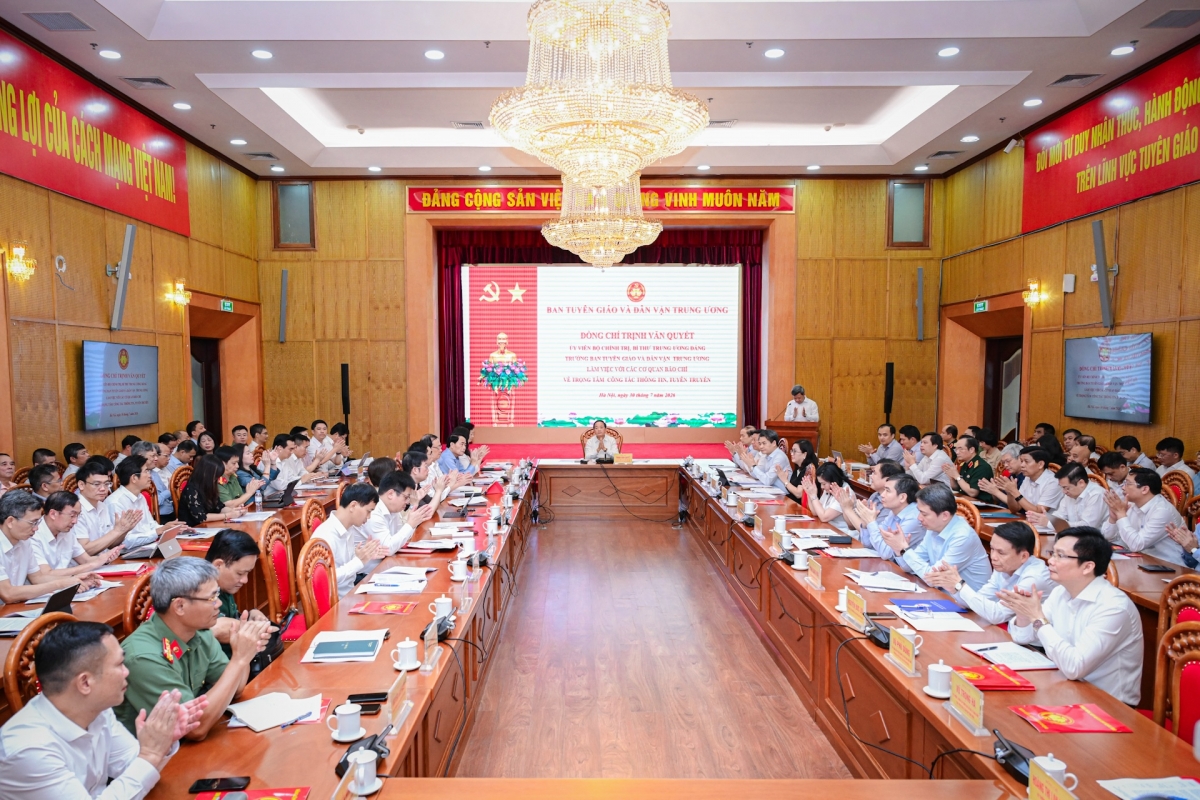 Panorama pertemuan kerja. Foto: VOV