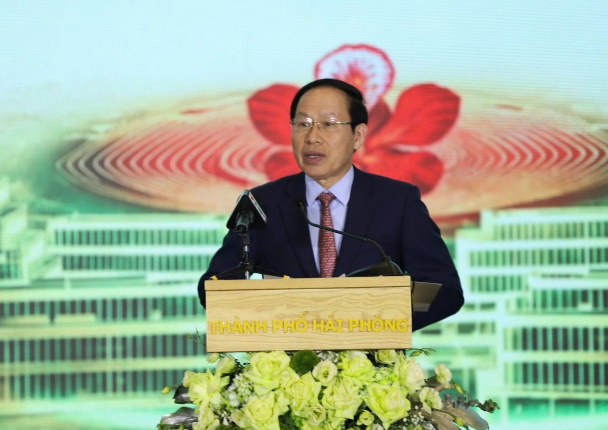 Deputy Prime Minister Le Tien Chau speaks at the ceremony. (Photo: Thanh Nga/VOV-Northeast)