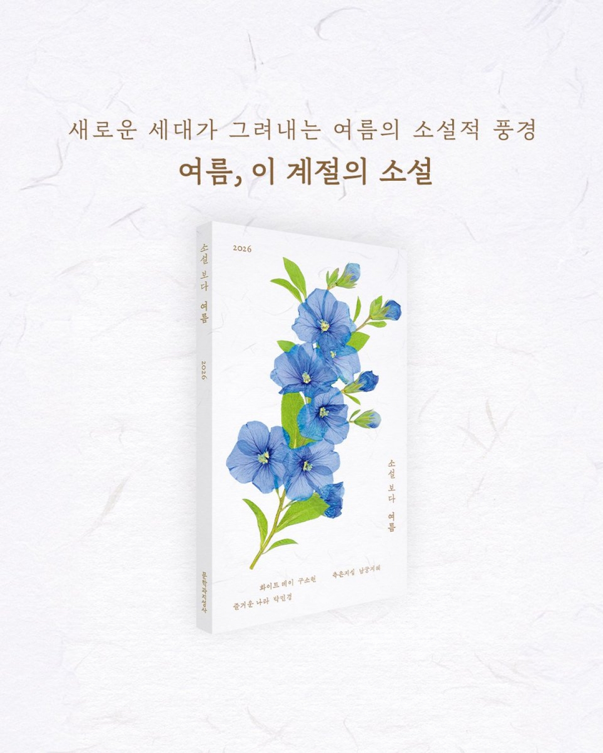  단편소설 시리즈『소설 보다: 여름 2026』 출간<br>
(사진: 문학과지성사의 홈페이지)