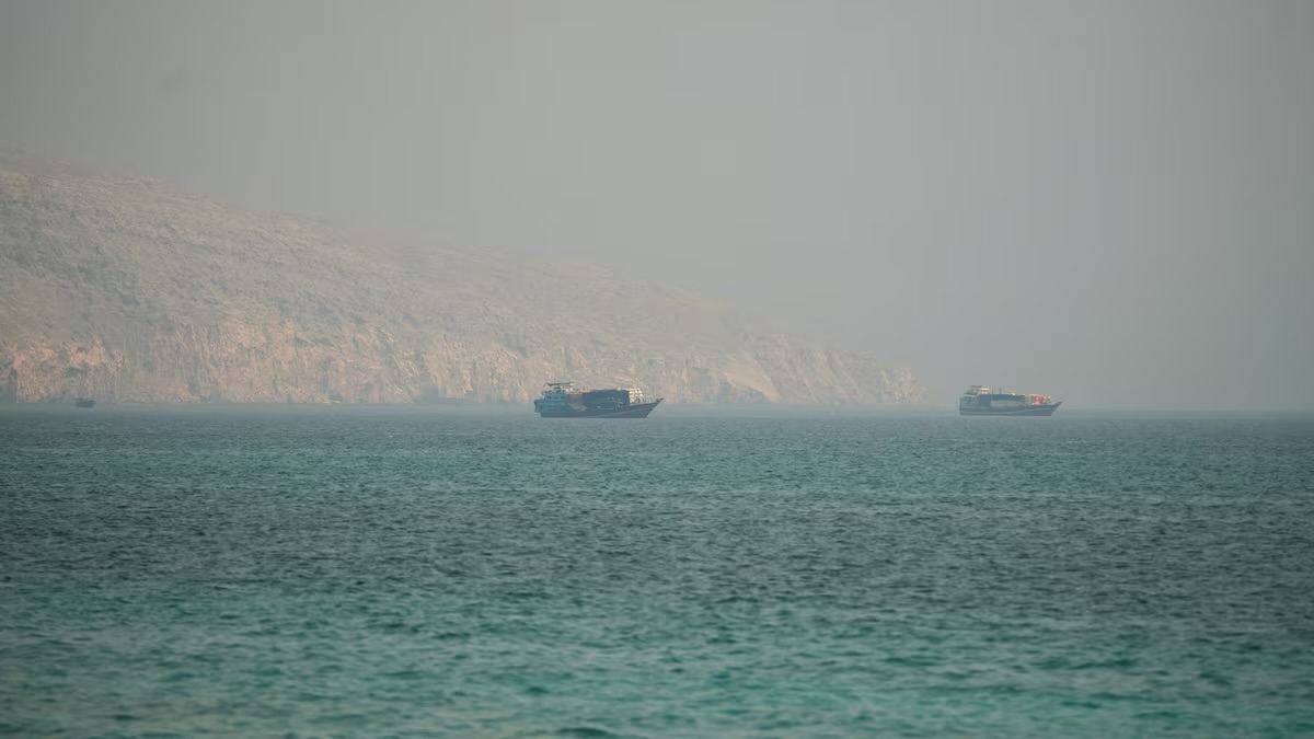 Vessels at the Strait of Hormuz, as seen from Musandam, Oman, July 9, 2026. (REUTERS/Stringer/File Photo)