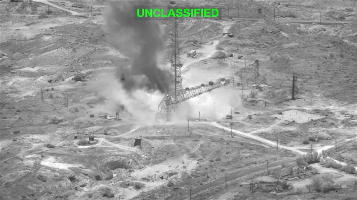 Smoke rises from an explosion at an unknown location, during what US Central Command (CENTCOM) says are strikes on Iran, in this screen grab taken from a handout video released on July 15, 2026. (US Central Command/Handout via REUTERS)