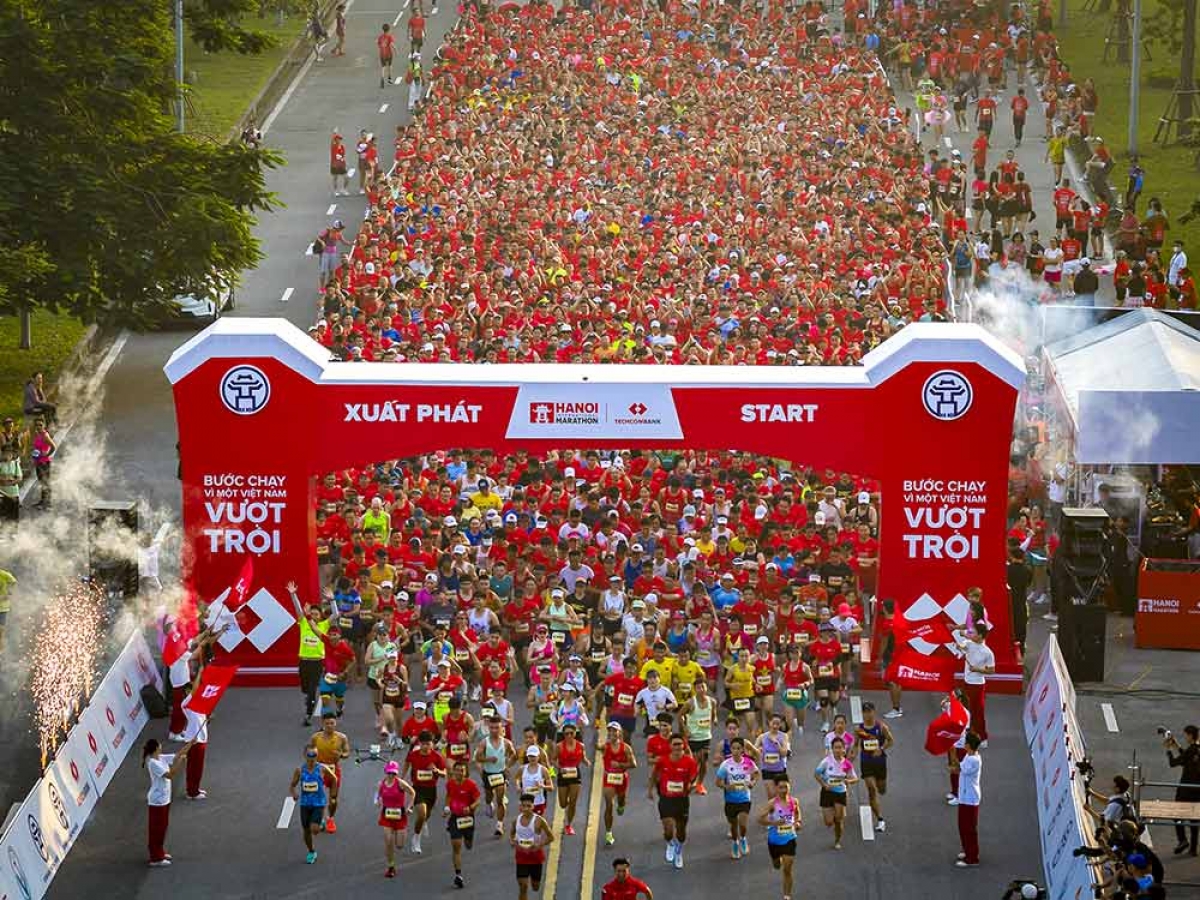 The 4th Techcombank Hanoi International Marathon (Photo: news.laodong.vn)