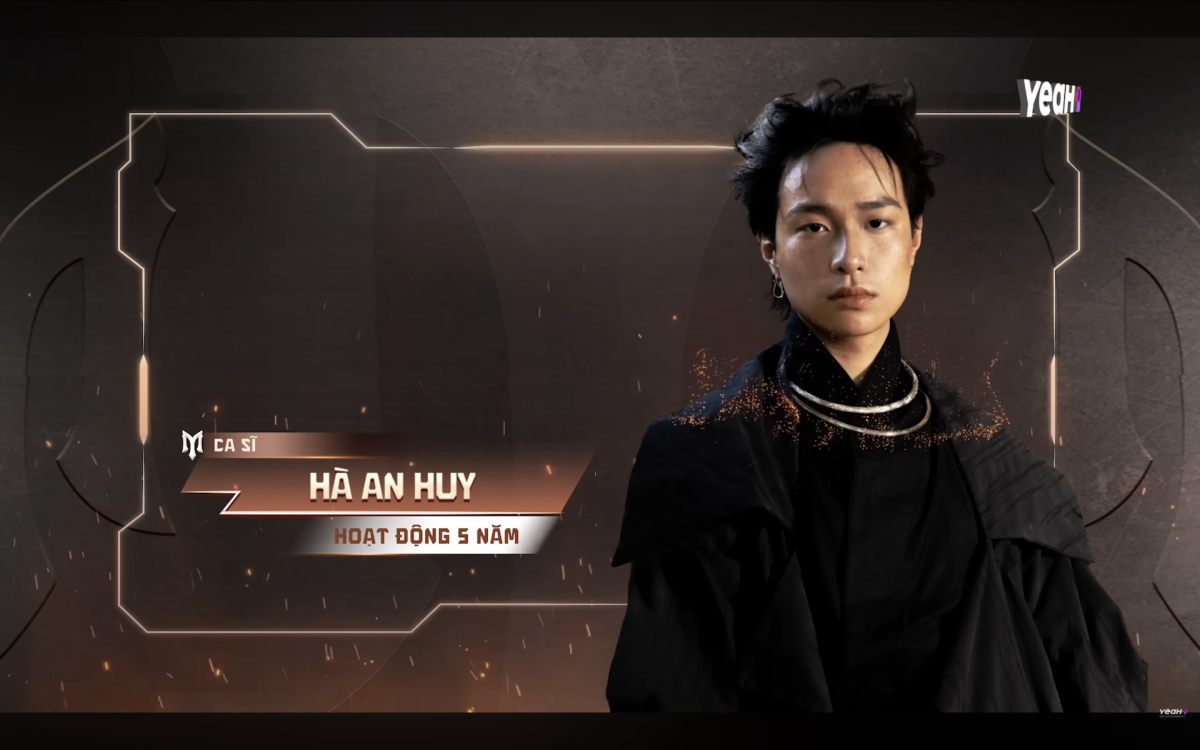 Le profil de Hà An Huy présenté lors de l'introduction des 34 candidats de «Call Me by Fire 2026 ». Capture d'écran
