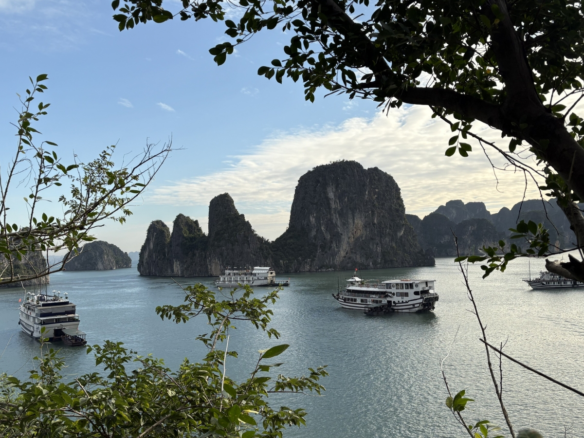 Pemandangan Teluk Ha Long yang dilihat dari ketinggian