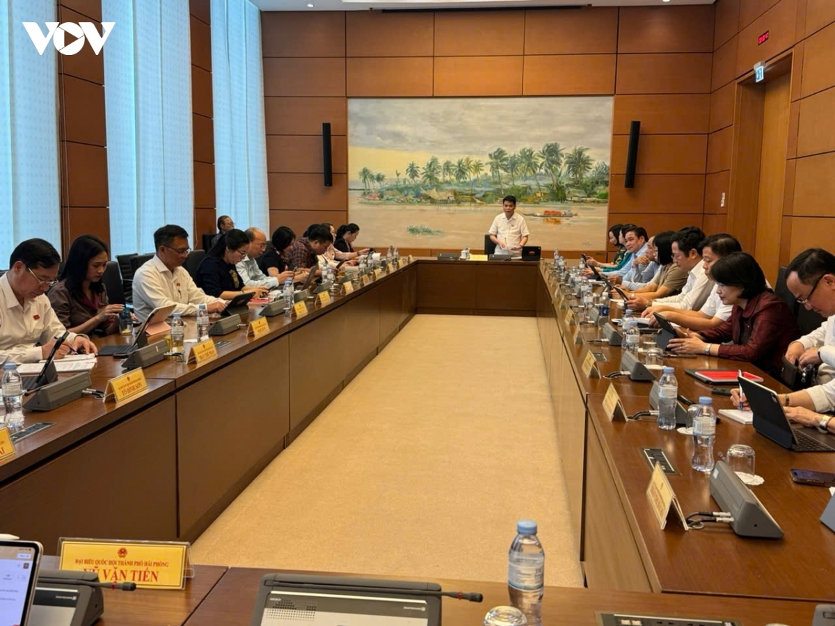 Para anggota MN juga melakukan pembahasan di grup mengenai beberapa RUU, termasuk RUU amandemen atas beberapa pasal dari UU mengenai Pekerja Vietnam yang Bekerja di Luar Negeri Berdasarkan Kontrak. Foto: VOV