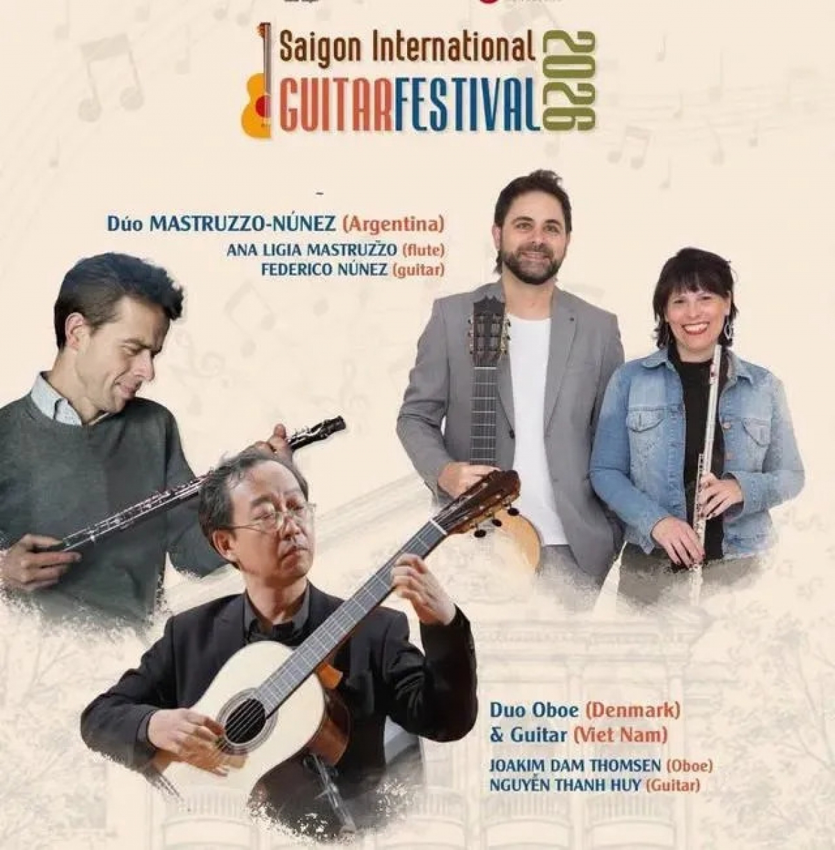 Das internationale Gitarren-Festival 2026 findet im Konservatorium von Ho-Chi-Minh-Stadt statt. (Foto: Organisationskomitee)