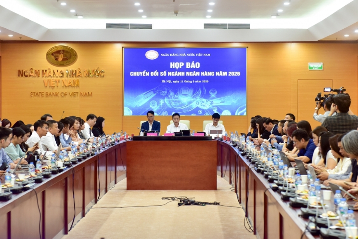 Họp báo công bố sự kiện Chuyển đổi số ngành Ngân hàng năm 2026. Ảnh: Ban tổ chức