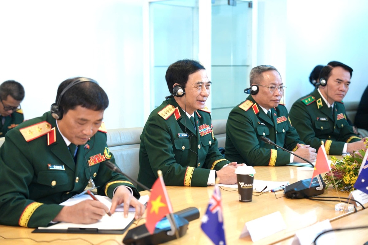 Deputy Prime Minister and Minister of National Defense General Phan Van Giang at the talks in Canberra on August 12, 2026 (Photo: Ministry of National Defense)