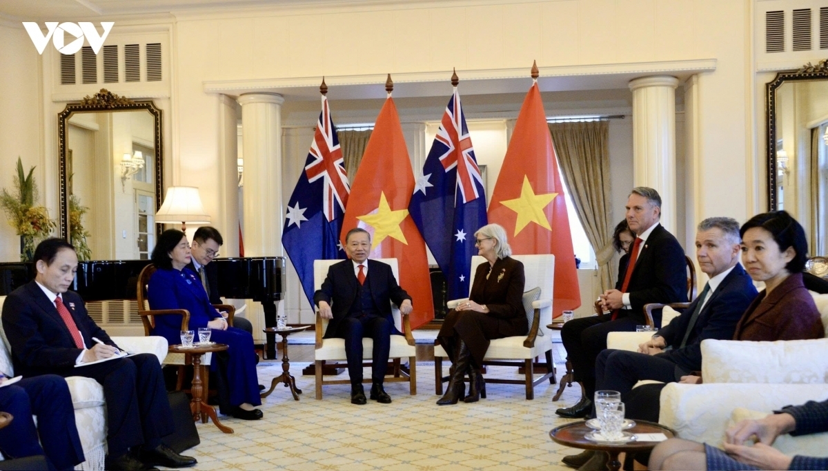 Party General Secretary and President To Lam meets with Australia's Governor-General Sam Mostyn. (Photo: VOV)