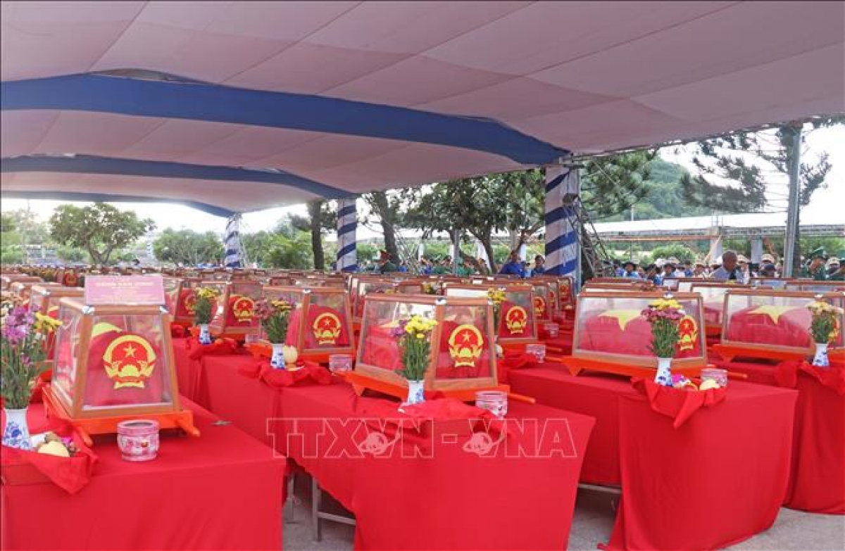 Kerangka martir yang dicari dan dikumpulkan di Provinsi An Giang (Foto: VNA)