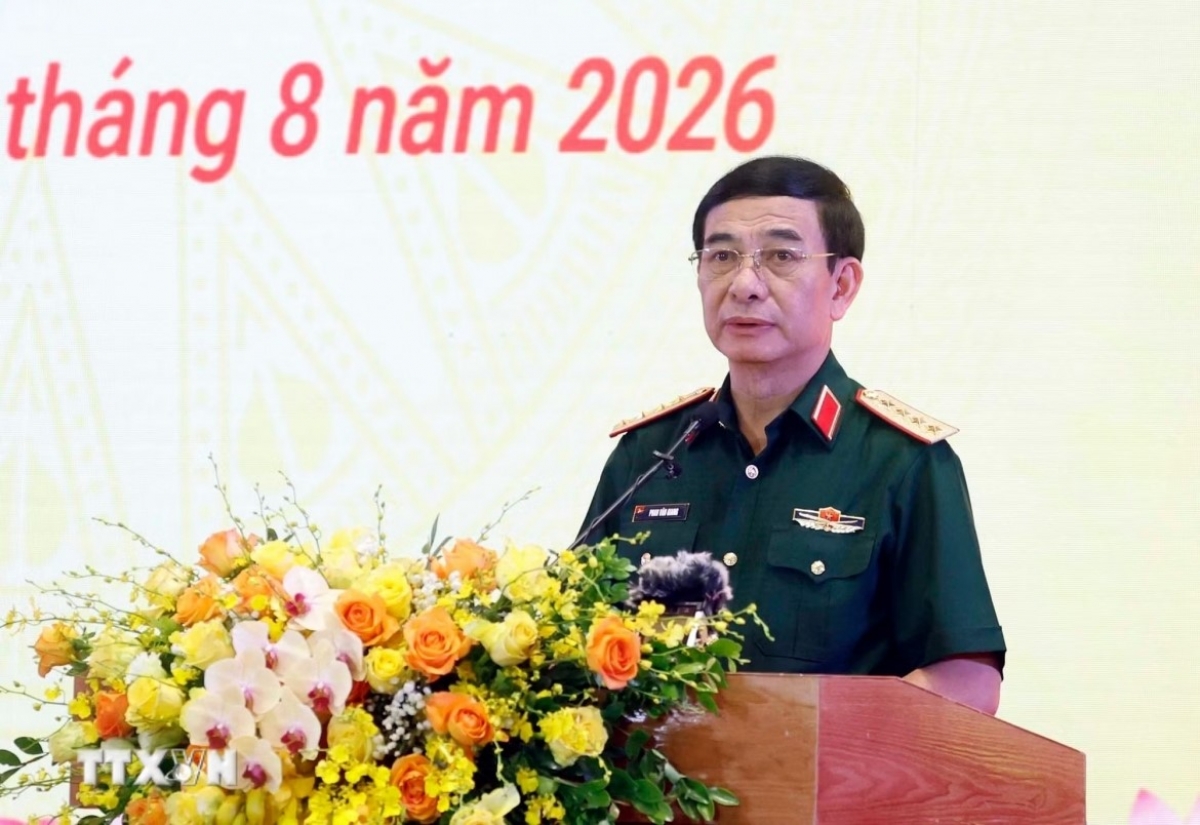Deputy Prime Minister and Minister of National Defence, General Phan Van Giang speaks at the event. (Photo: VNA)