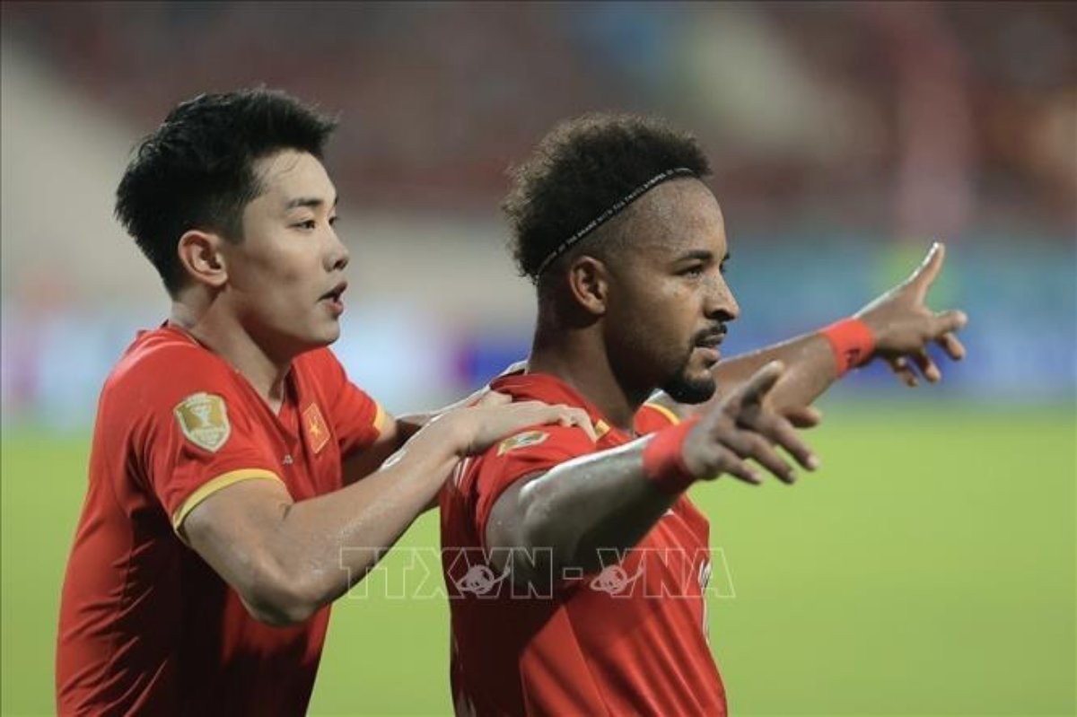 Xuan Son celebrates after scoring his second goal in the 89th minute to secure Vietnam’s 2-0 victory over Malaysia, Hanoi, August 19, 2026. (Photo: Minh Quyet/VNA)
