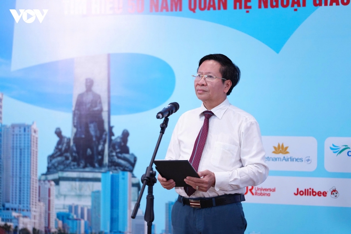Ông Vũ Hải Quang, Phó Tổng Giám đốc VOV phát biểu tại lễ trao giải. Ảnh: Đồng Toàn - Đinh Trung/VOV.VN