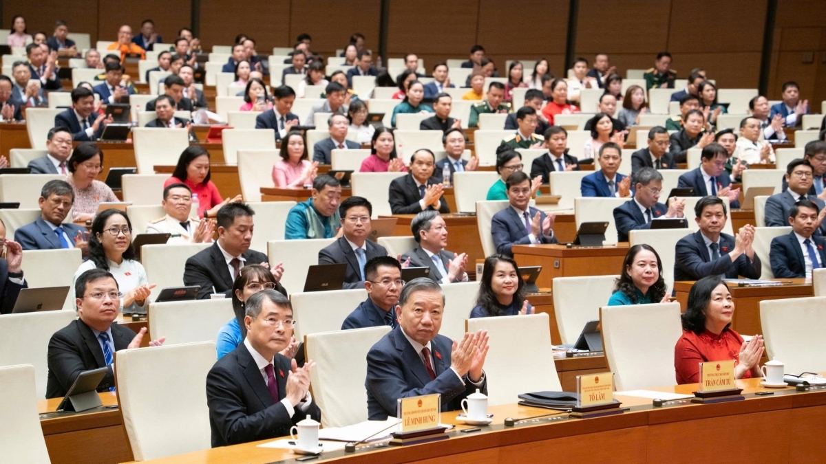Các đại biểu tại phiên bế mạc Kỳ họp không thường lệ lần thứ Nhất, Quốc hội khóa XVI chiều ngày 24/8/2026. Ảnh: TTĐT Quốc hội