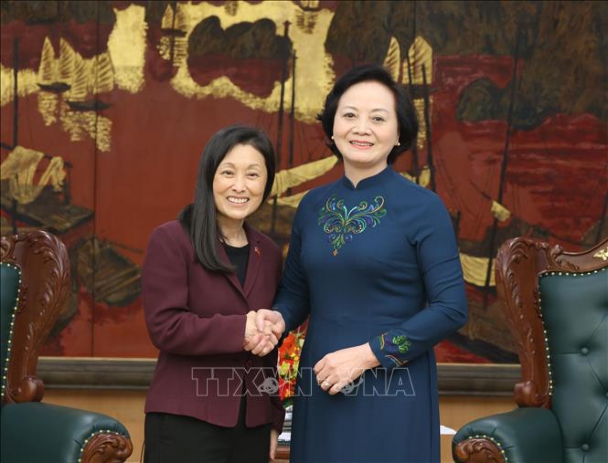 Phó Thủ tướng Phạm Thị Thanh Trà tiếp Đại sứ Hoa Kỳ tại Việt Nam Jennifer Wicks. Ảnh: Lâm Khánh/TTXVN