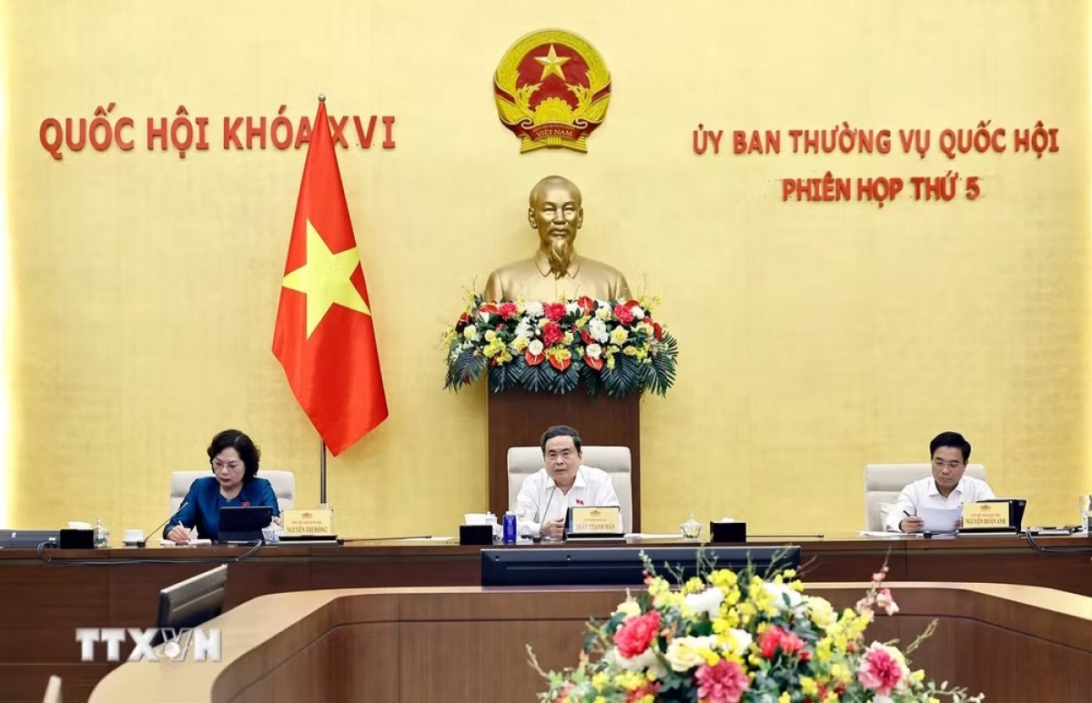 Chủ tịch Quốc hội Trần Thanh Mẫn phát biểu. Ảnh: Doãn Tấn/TTXVN